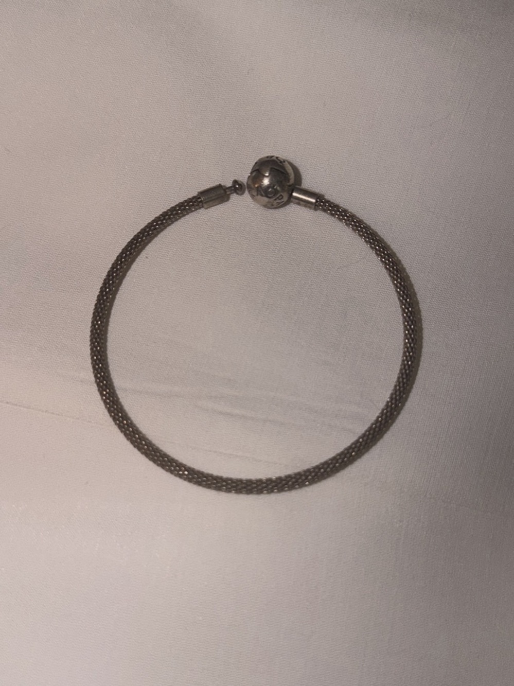 Sterling Silver Mesh Charm Bracelet